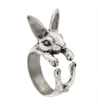 Adjustable Silver Rabbit Ring