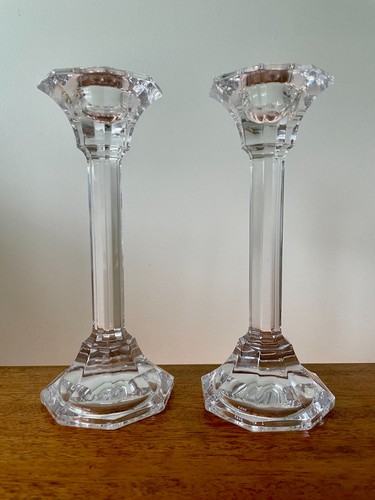 Pair vintage crystal