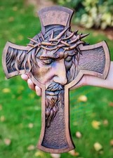 WOODEN Hanging CRUCIFIX CROSS