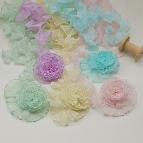 Pleated organza cuff - pleated, net