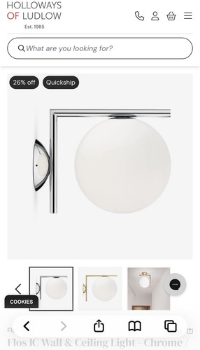 Flos chrome wall light - chrome,