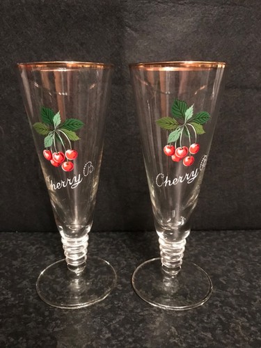 Vintage cherry glasses - 2,
