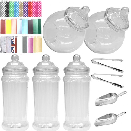 Plastic sweet jars large 2 - 5,