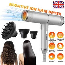 Pro Hair Dryer Fast Drying Ionic Hairdryer with Diffuser Hairdryer UK-Plug 2000W