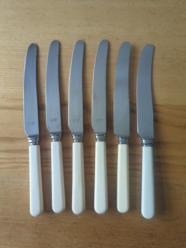 Faux bone handled knives - bone,