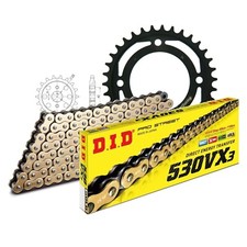 DID Motorcycle Chain Set Steel 530VX3 Rivet Link for Honda