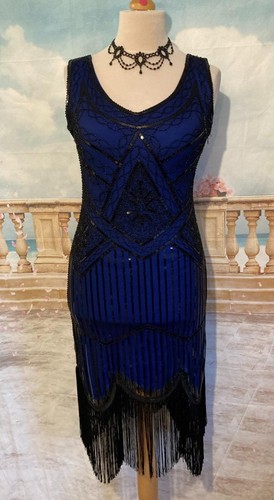 Black fringe blue - black,