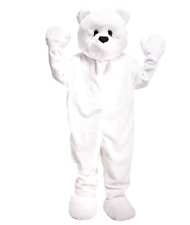 Polar Bear Christmas Mascot Costume Funny Event Adults Fancy Dress Mens Ladies