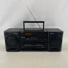 Vintage Panasonic RX-DT610 Portable Dual Tape & CD Radio System Detachable Speak