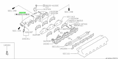 Collector intake manifold for - intake,