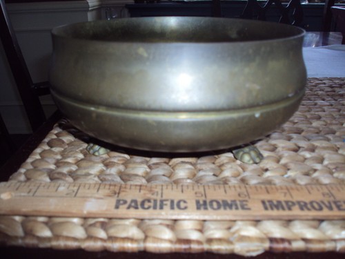 Vintage brass claw foot - vintage,
