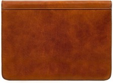 Leather Portfolio Folder A4 Document Case Handmade Organizer  Brown- Time Res...