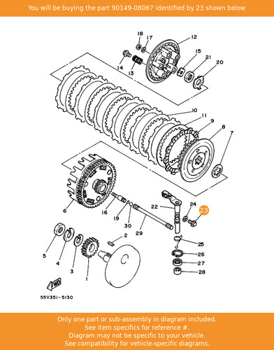 Yamaha screw 90149 - yamaha, oem