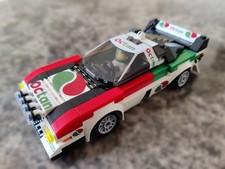 LANCIA 037 Rally Car Brick Model MOC 2 - 240 pieces, 8 studs wide