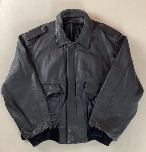 Vintage leather flight jacket - leather,