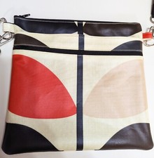 Handmade Orla Kiely Tomato Stem Oilcloth cross body Bag