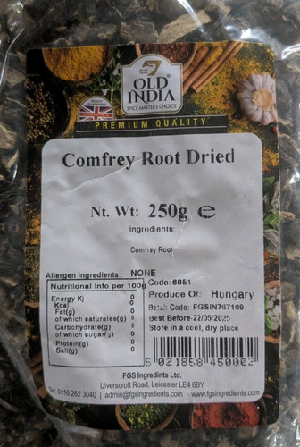 250g comfrey root - root, herb