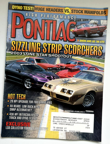 2003 high performance pontiac - high,