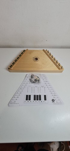 String wooden lap harp - string,