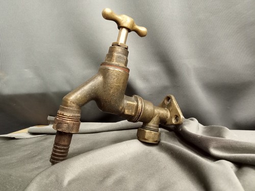 Brass garden tap reclaimed - brass,