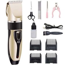 Cordless Electric Pet Dog Cats Grooming Clippers Low Noise Shaver Trimmer Kit GB