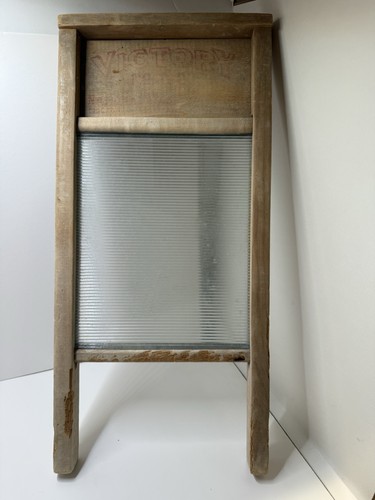 Vintage wooden washboard - wooden,