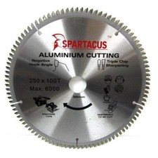 Spartacus Aluminium Saw Blade 250 mm x 100 Teeth x 30mm Dewalt DW742 DW717XPS