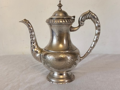 Vintage silver plated tea pot - plated,