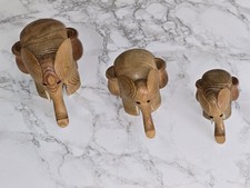 Vintage Wooden Carved Elephant