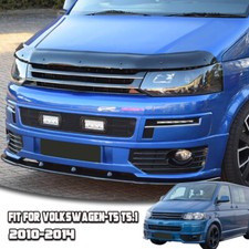 GLOSS BLACK LOWER FRONT SPOILER SPLITTER LIP For VW T5 T5.1 Sportline 2010-2014