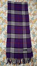 Burberry Scarf Purple Check