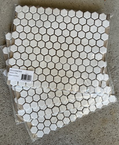 Chelsea hex mosaic tile - chelsea, 1"