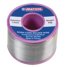60/40 Tin lead Solder Wire Rosin Soldering Flux 1.2mm Low Melting 190°C 50g 