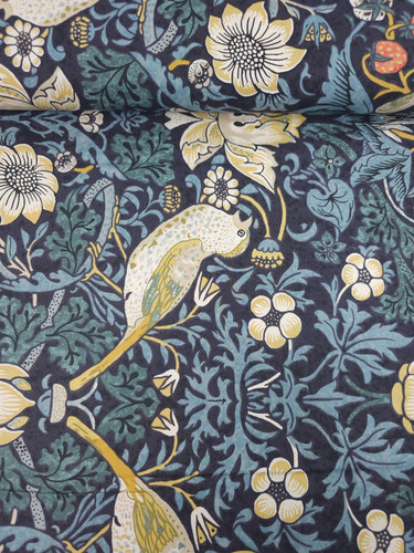 Blue tapestry strawberry thief - blue,