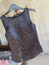 Hennes H&M Collection 1960s Floral Embroidered Satin Corset Top Vintage Size 34