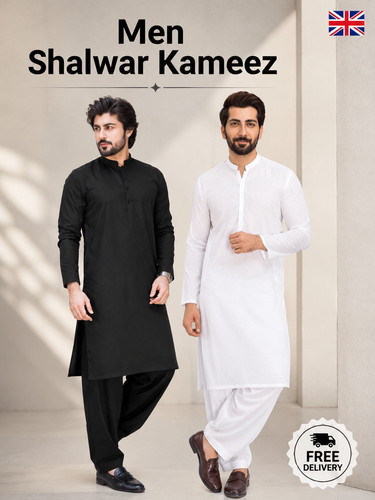 Men shalwar kameez - shalwar, black