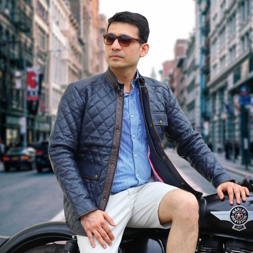 Navy blue leonido quilted - leonido,