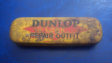 OLD VINTAGE DUNLOP LONG CYCLE REPAIR OUTFIT TIN WITH SOME CONTENTS IN VGC