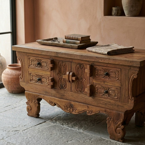 Sideboard teak antique wood - teak,