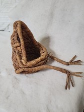Vntg Rare Frog Basket/Planter  12" Ht. ×14×10"