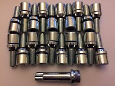 WOBBLE ALLOY WHEEL BOLTS + KEY TUNER INTERNAL 20 X M12X1.5 FITS VAUXHALL 65.