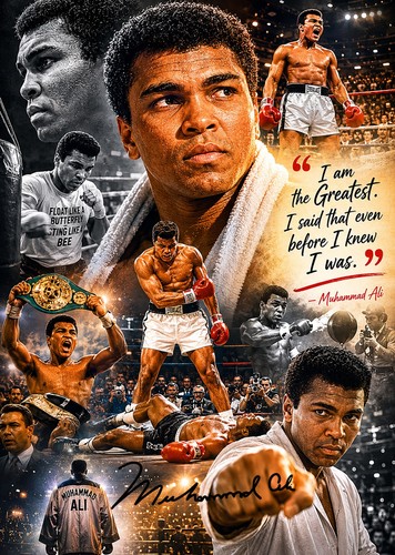 Muhammad ali signed - muhammad, pre-print