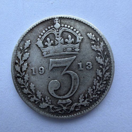 1913 king george silver - v,
