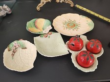 5x Vintage Art Deco Carlton Ware Tomato China Cruet Set Dishes Etc