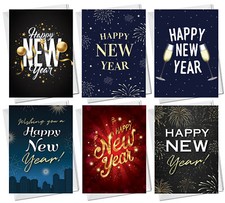 Happy New Year Cards Pack of