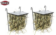2X TRIXIE HAY MANGER WITH LID HAY FEEDER FOR SMALL ANIMALS RABBITS GUINEA PIGS