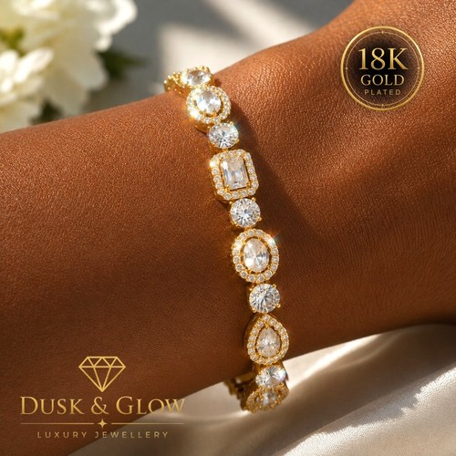 18ct gold plated zirconia - gold,