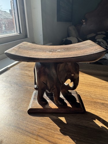 Vintage wooden elephant - vintage, head