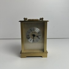 Estyma Vintage German Quartz Chime Brass Carriage Mantle Clock