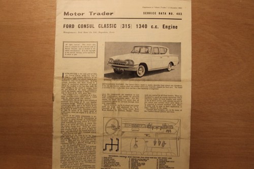Original ford consul classic - consul,
